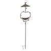 Transpac Large Metal Umbrella Birdfeeder Garden Yard Stake Home Decorations Spring - 3 of 3