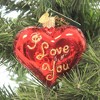Old World Christmas 2.25 In I Love You Heart Ornament Valentines Red Tree Ornaments - 3 of 3