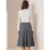 Allegra K Women's Side Zipper High Waist Elegant Flared A Line Midi Skirts - 3 of 4