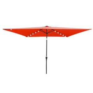 CAVINAS 10x6.5 FT Rectangle Beach Style Patio Umbrella Lights for Evenings, Sandproof Tan Shade for Garden (Base Sold Separately) - 1 of 4