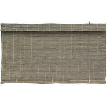 48" x 72" Outdoor Imperial Matchstick Rayon from Bamboo Cord-Free Natural Rollup Blinds Driftwood - Radiance