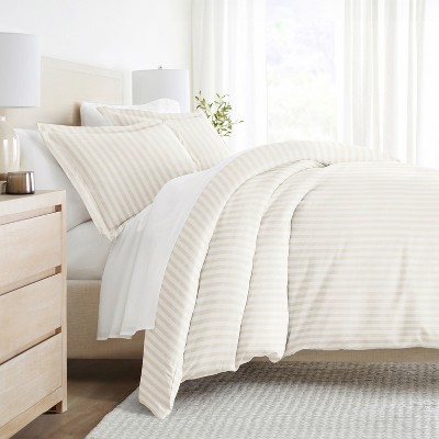 Stripe Pattern Premium Ultra Soft 3PC Duvet Cover & Shams Set, Easy Care - Becky Cameron (Shams Included)