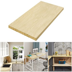 LOVMOR Butcher Block CounterTop, Birch Solid Wood Countertop for DIY, Kitchen Countertop, Washer Dryer Counter Top - 1 of 4