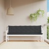 vidaXL Garden Bench Cushions 2pcs Black 78.7"x19.7"x2.8" Oxford Fabric - Patio, Indoor/Outdoor Use, Water-Resistant - 2 of 4