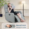 CAVINAS Swivel Recliner Chair, Leather Accent Chair Rocking Chair with Phone Holder for Bedroom, Living Room, Nursery - 4 of 4