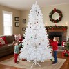 6.5ft Slim Black Pre-Lit Artificial Christmas Tree with 250 Warm White LEDs & 818 Tips, Indoor Xmas Decor - 3 of 4
