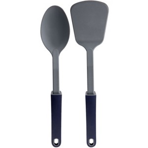 Oster Bluemarine 2 Piece Turner and Spoon Utensil Set in Navy Blue - 1 of 4