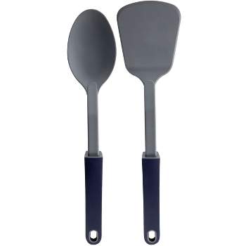 Oster Bluemarine 2 Piece Turner and Spoon Utensil Set in Navy Blue