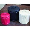 Manual Woodworkers and Weavers Metal Canister Set of 3, Pink Blue White, Decorative Storage Tins for Kitchen or Home Organization - 3 of 3