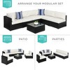 Best Choice Products 7-Piece Outdoor Modular Patio Conversation Furniture, Wicker Sectional Set - 2 of 4
