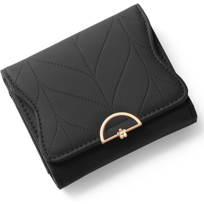 FATMOON Wallet for Women - Stylish RFID Blocking Leather Wallet- Bifold Card Holder with Zipper Coin Pocket,for Daily Use,Travel