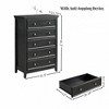 SKRAN 5 Drawers Dresser 5 Drawers Cabinet,Chest of Drawers Closet Organizers and Storage Clothes Storage Drawers Cabinet for Living Room - 3 of 4
