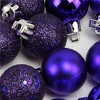 Northlight 18ct Shatterproof 4-Finish Christmas Ball Ornament Set 1.25" - Purple - 2 of 2