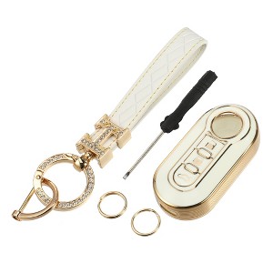 Unique Bargains 3-Button Key Fob Cover Kit Compatible for Fiat 500 500C - 1 of 4