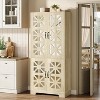 Hommoo 5-Tier Freestanding Shoe Cabinet with 4 Mirrored Doors - 3 of 4