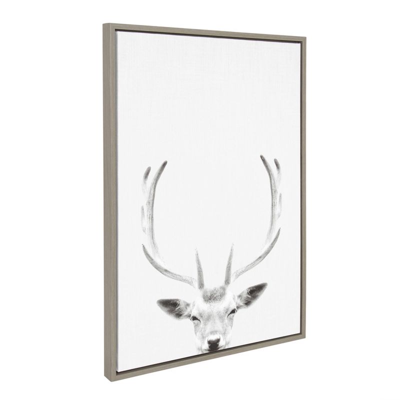 23&#34; x 33&#34; Sylvie Deer Portrait Framed Canvas by Simon Te Tai Gray - Kate and Laurel, 3 of 8
