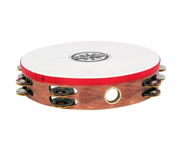 Gon Bops Double Row Wooden Tambourine w/Head