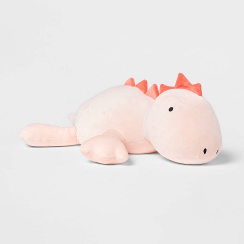 Dinosaur Weighted Plush Kids' Throw Pillow Pink - Pillowfort™