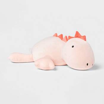 Dinosaur Weighted Plush Throw Pillow Pink - Pillowfort™
