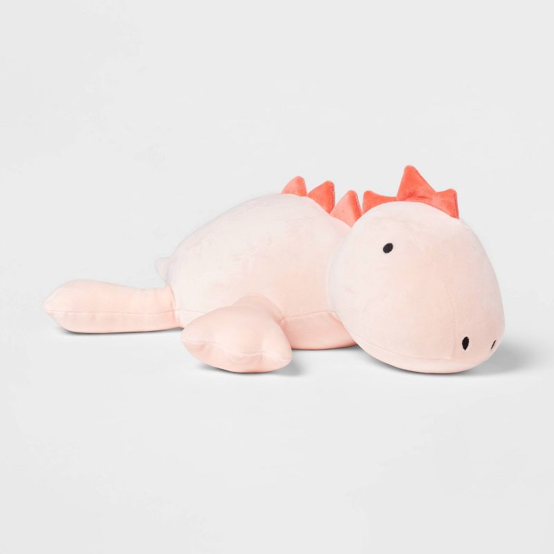 Dinosaur Weighted Plush Kids&#39; Throw Pillow Pink - Pillowfort&#8482;, 1 of 12
