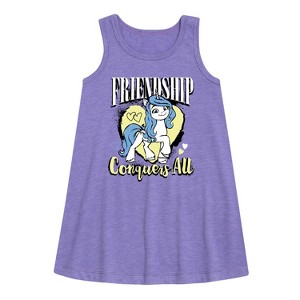 - My Little Pony - Friendship Conquers All Graphic Sleeveless Aline Dress - 1 of 3
