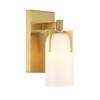 Savoy House Caldwell 1 - Light Vanity in  Warm Brass - 3 of 4