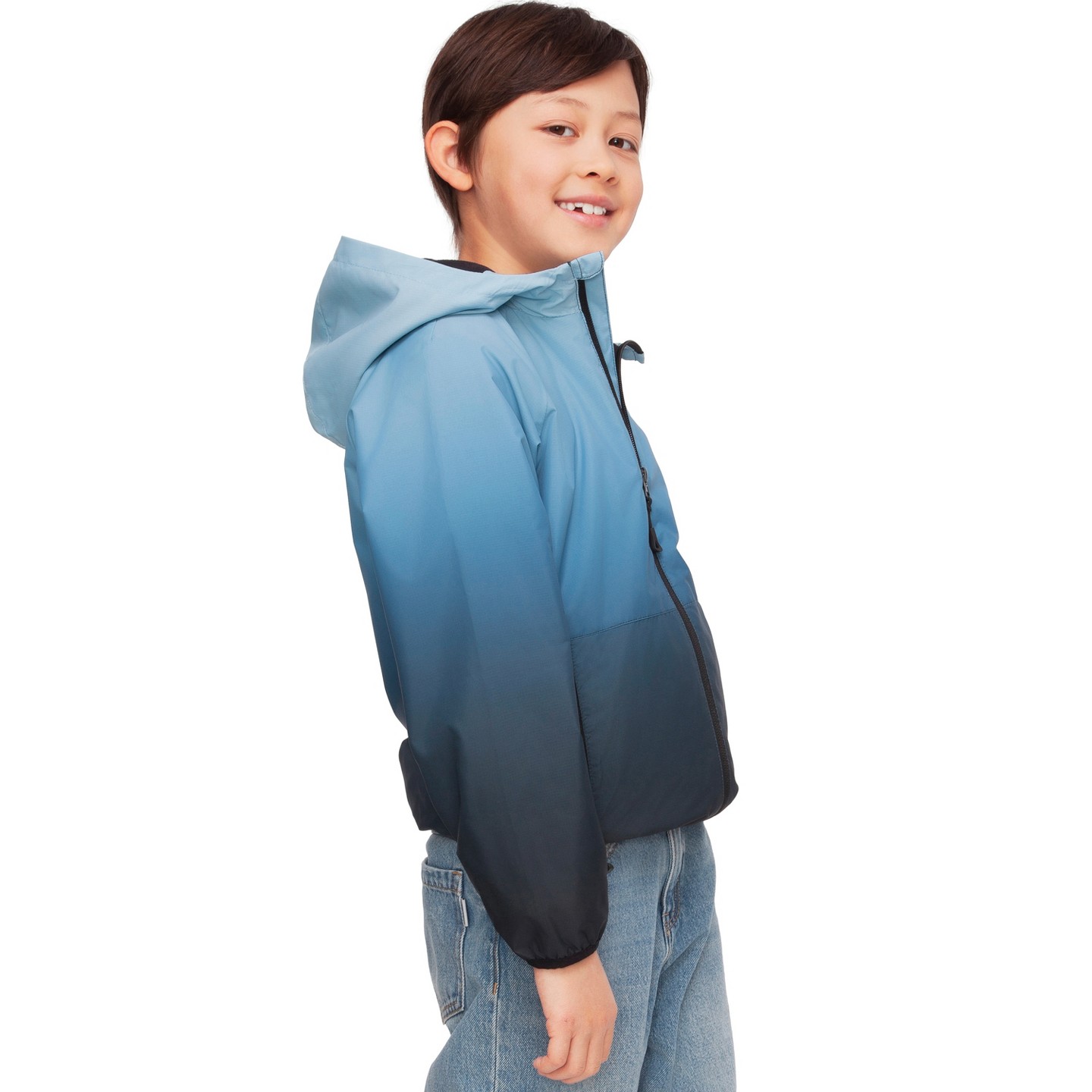 Куртка Rokka&Rolla Ombré Windbreaker Fleece Lined Jacket-Navy для мальчиков, цвет: Тёмно-синий — фото 7