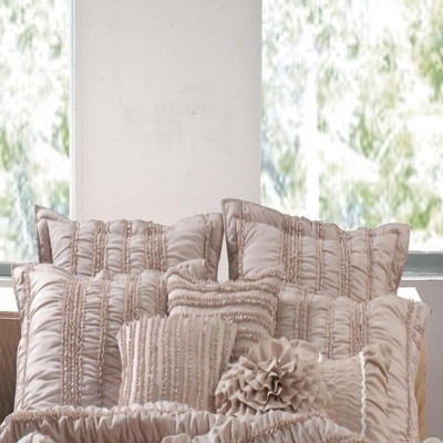 Taupe Microfiber Twin Reversible Quilt Set with Pillow Sham
