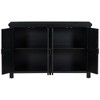 4-Door Storage Sideboard with Adjustable Shelves Pinewood Legs, Buffet Cabinet, CENGHU Entryway Table, Sofa Table for Living Room, Study - 3 of 4