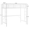 Karl Home Full Loft Bed with Stairs Metal Single Loft Bunk Bed with Safety Guard Rails and 2 Side Ladder, No Spring Box Need - 2 of 4
