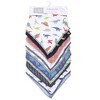 Hudson Baby Infant Boy Cotton Fleece Bandana Bibs 10pk, Dino, One Size - 2 of 2