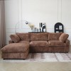 118" Modular Sectional Sofa,Faux Rabbit Fur Cloud Sofa Set,L Shaped Sofa Couch with Storage Ottoman,Down Filled Deep Seat,Removable & Washable Covers - 3 of 4