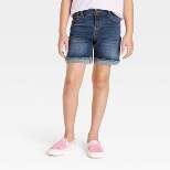 Girls' Cuffed Hem Midi Jean Shorts - Cat & Jack™