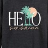 Women's - Instant Message - Hello Sunshine Palms Lightweight French Terry Wide Neck Long Sleeve Graphic Shirt - 2 of 4