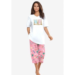 Dreams & Co. 2-Piece Capri PJ Set - 1 of 4
