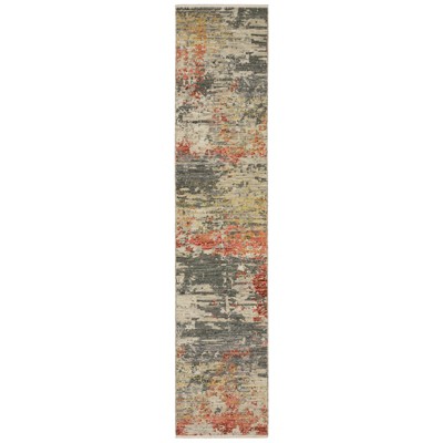 Oriental Weavers Soleri SOL10 Beige/ Pink Indoor Area Rug - 2'6" x 12'
