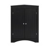Okak Corner Cabinet, Freestanding Corner Cabinet with 2 Doors and 3 Shelves, Free Standing Cabinet for Kitchen, Living Room - 4 of 4