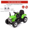 12V Ride on Tractor with Trailer and Remote Control,Toddler Kids Electric Vehicle Car with LED Headlights, Speed Up to 5mph - 3 of 4