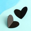 SOHI Women's Gold Heart Stud Earrings - 2 of 3