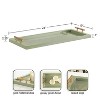 Kate and Laurel Halsey Wood Rectangle Decorative Tray, 10x24, Green - 2 of 4