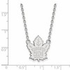 Black Bow Jewelry 14k White Gold Toronto Maple Leafs NHL Necklace 18 Inch - 2 of 4