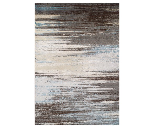 5'3"X7'7" Gray Solid Woven Area Rug - Addison Rugs