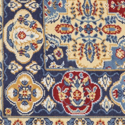 Multicolor Persian-Inspired Rectangular 6' x 9' Area Rug
