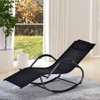 Outsunny Outdoor Rocking Chair, Chaise Lounge Pool Chair for Sun Tanning, Sunbathing Rocker, Armrests & Pillow for Patio, Lawn, Beach, Large - 3 of 4