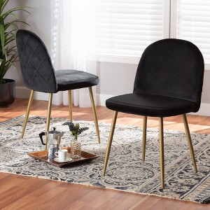 2pc Fantine Metal Dining Chair Set - Baxton Studio - 1 of 4