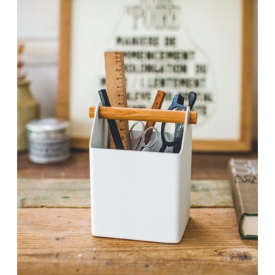 Yamazaki Home - Pen + Desk Organizer - Two Sizes - Steel + Wood