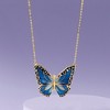 Ross-Simons Italian Multicolored Enamel Butterfly Necklace in 14kt Yellow Gold - 3 of 4