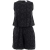 VENUS Womens Paisley Eyelet Romper  -  12, Black - 4 of 4