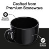 Omniware Teaz Cafe 24oz Jumbo Mug, Set of 4, Rustic Stoneware, Oversized Handle, Dishwasher Safe, Lead-Free, Vintage-Inspired Farmhouse Cup - Black - 3 of 4