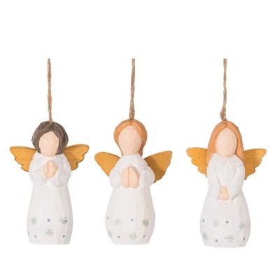 Gallerie II Wood Carved Angel Ornament, A/3